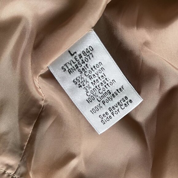 CAbi Women's Tan Swing Trench Coat Size L - Picture 4 of 6